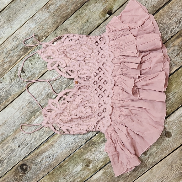 Free People Adella Cami in Dusty Mauve sz Small MSRP $68 FP1035 - Picture 5 of 10